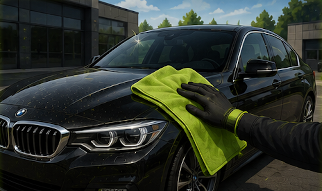 Séchage et finition brillance carrosserie