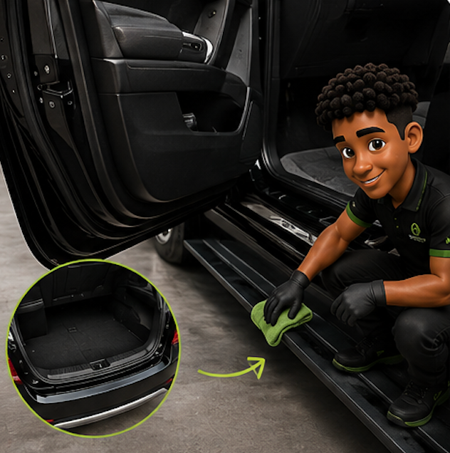 Nettoyage des passages de porte et de coffre